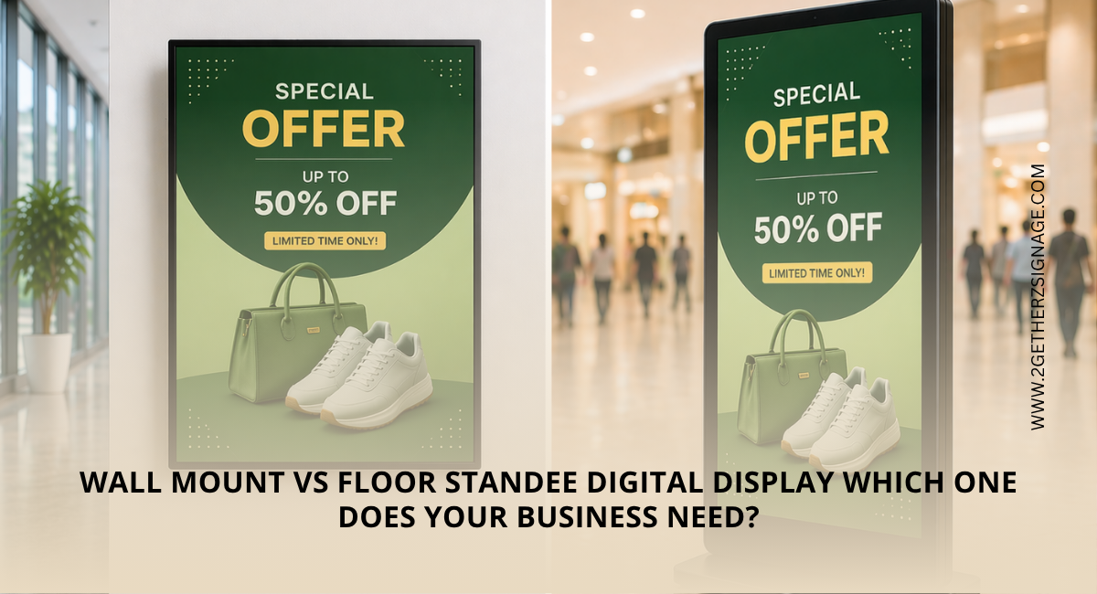 Wall Mount vs Floor Standee Digital Display Which One Does Your Business Need
