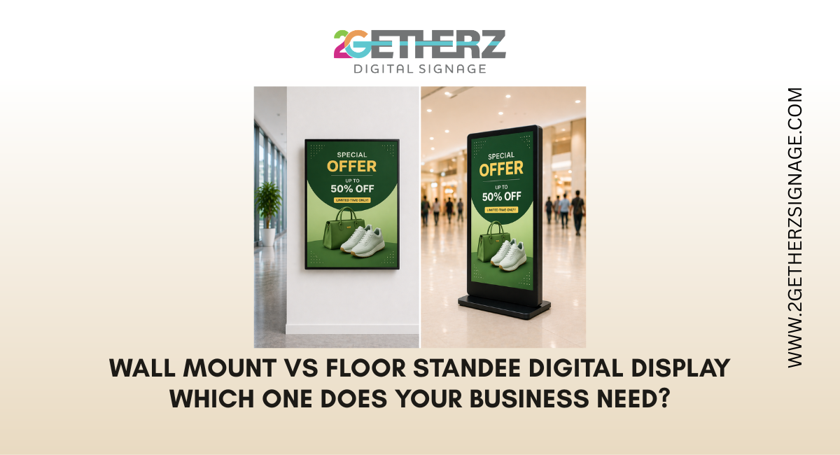 Wall Mount vs Floor Standee Digital Display