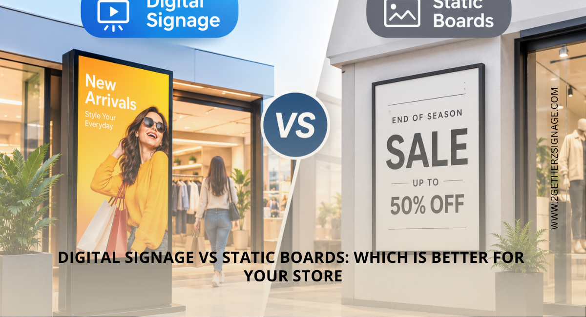 Digital Signage vs Static Boards: Which is Better for Your Store