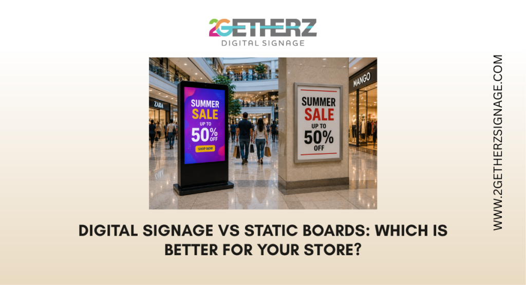 Digital Signage vs Static Boards: Which is Better for Your Store