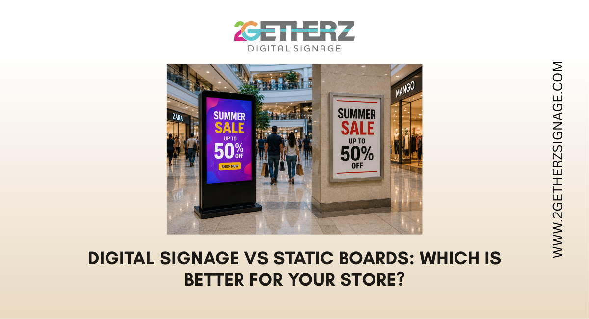 Digital Signage vs Static Boards: Which is Better for Your Store