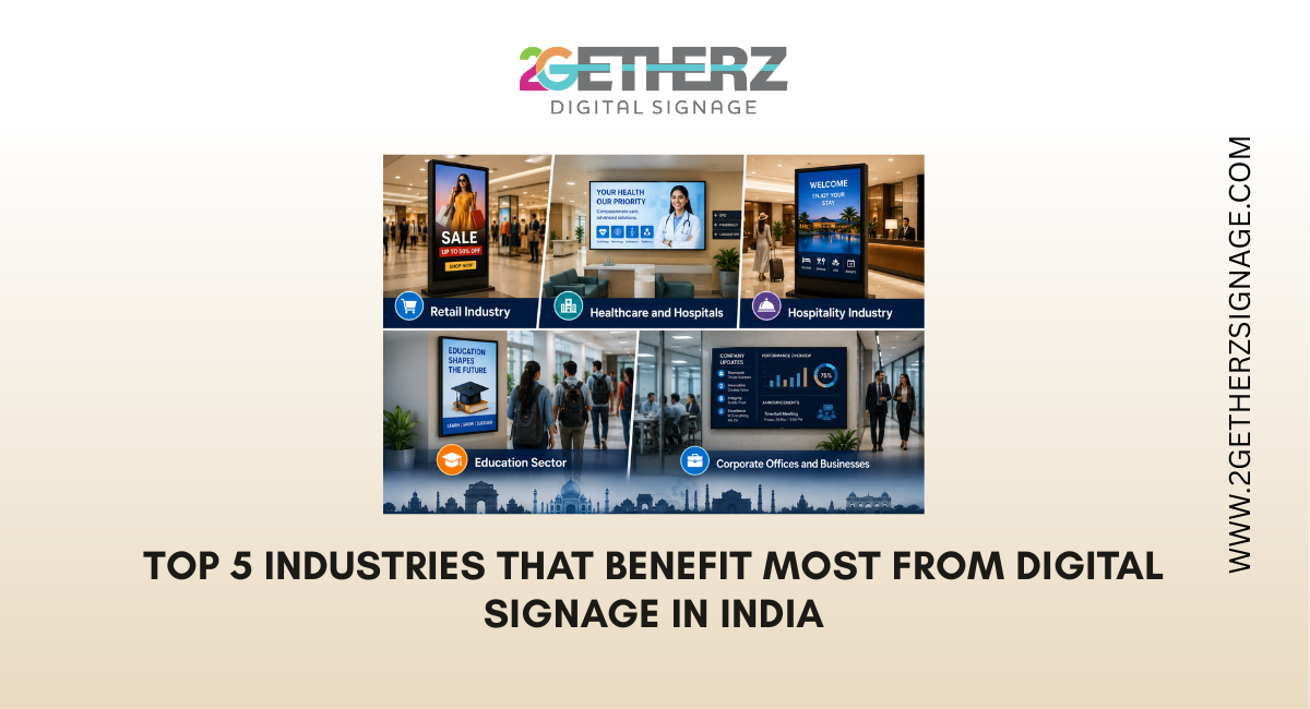 Top 5 Industries That Benefit Most from Digital Signage in India