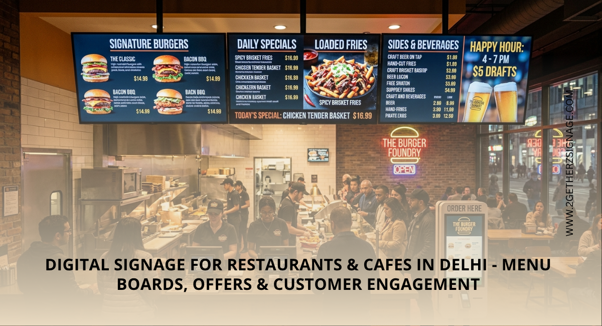 Digital Signage for Restaurants & Cafes in Delhi