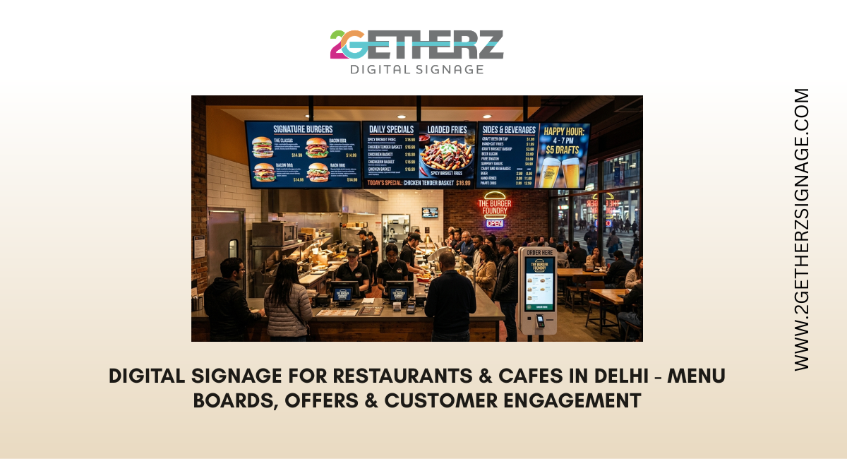 Digital Signage for Restaurants & Cafes in Delhi