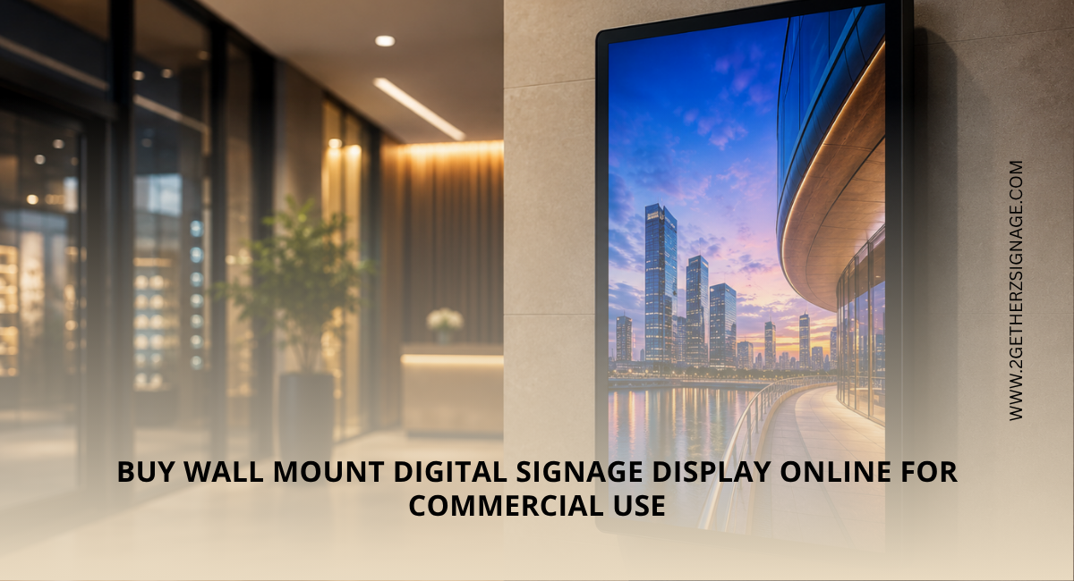 Buy Wall Mount Digital Signage Display Online for Commercial Use