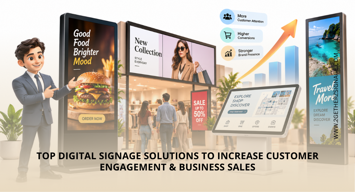 Top Digital Signage Solutions to Increase Customer Engagement & Business Sales