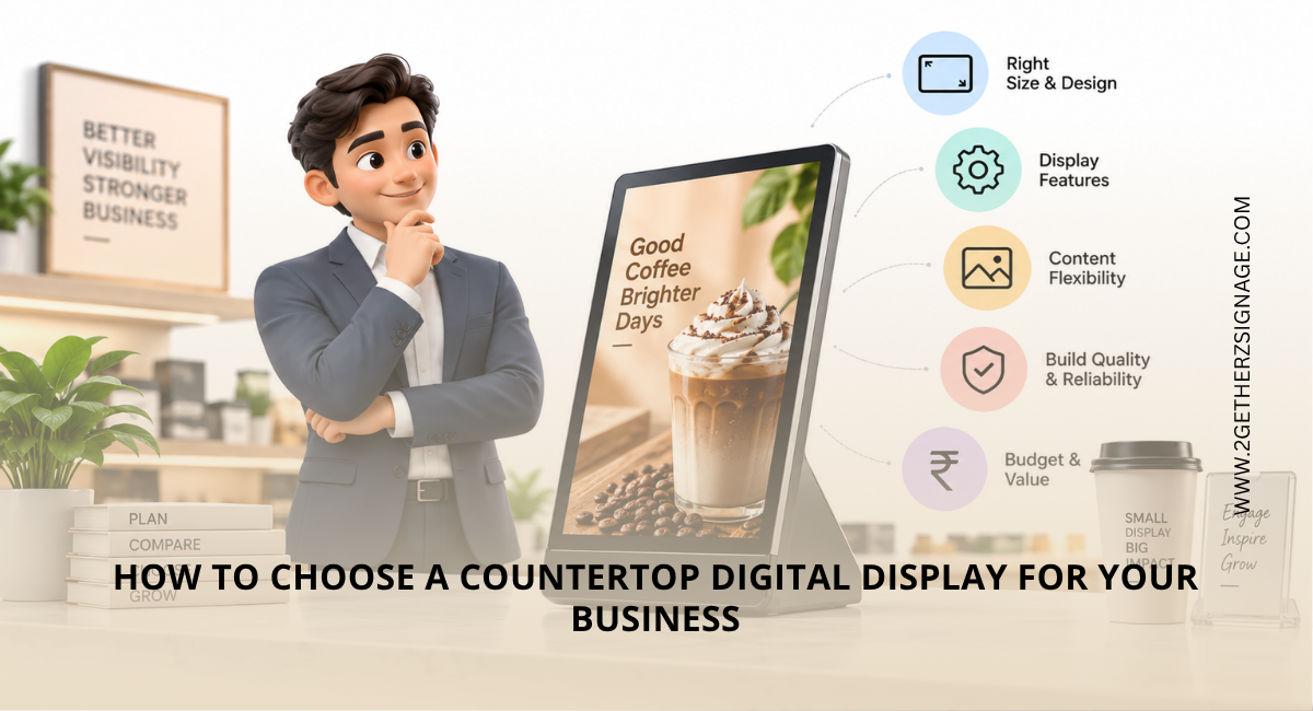 How to Choose a Countertop Digital Display for Your Business