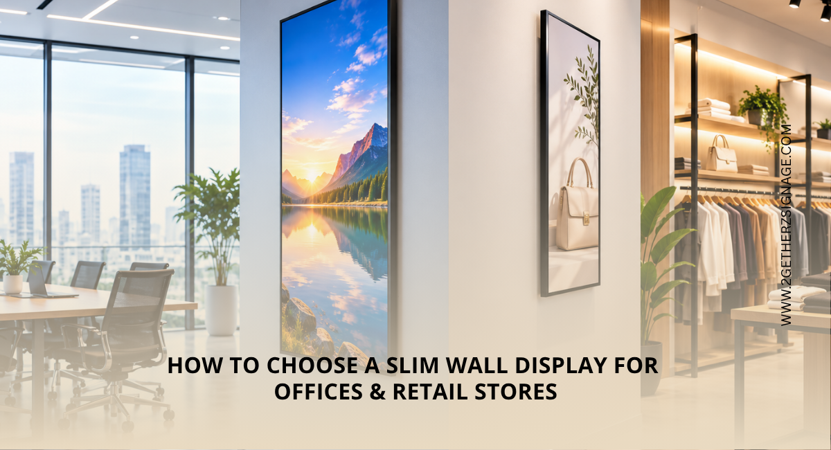 How to Choose a Slim Wall Display for Offices & Retail Stores