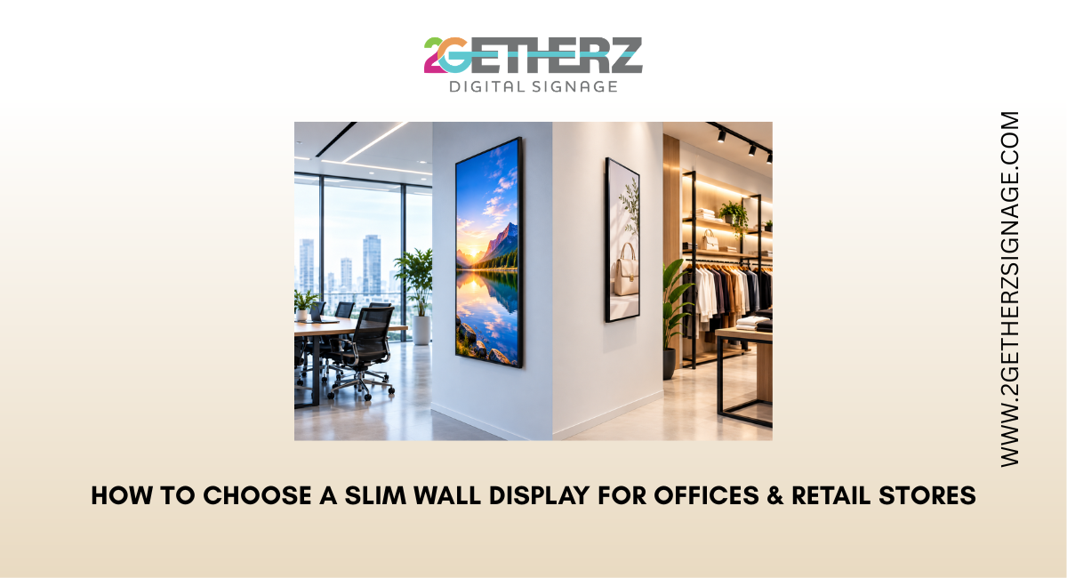 How to Choose a Slim Wall Display for Offices & Retail Stores